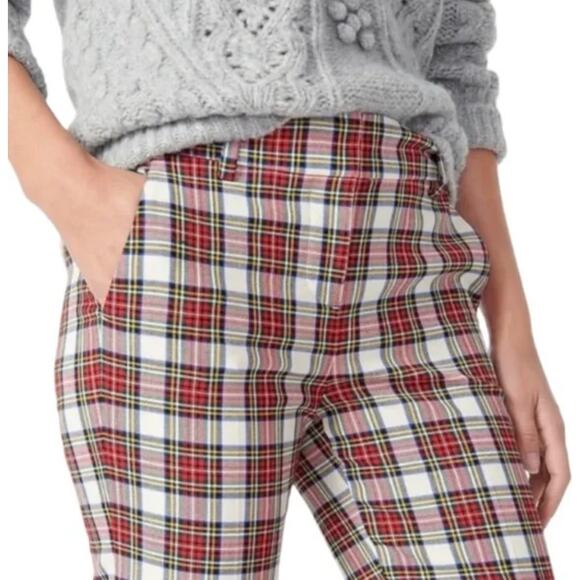 J. Crew Cameron Wool Pant in Snowy Stewart Tartan Plaid AT829 Size 6 - Picture 2 of 13